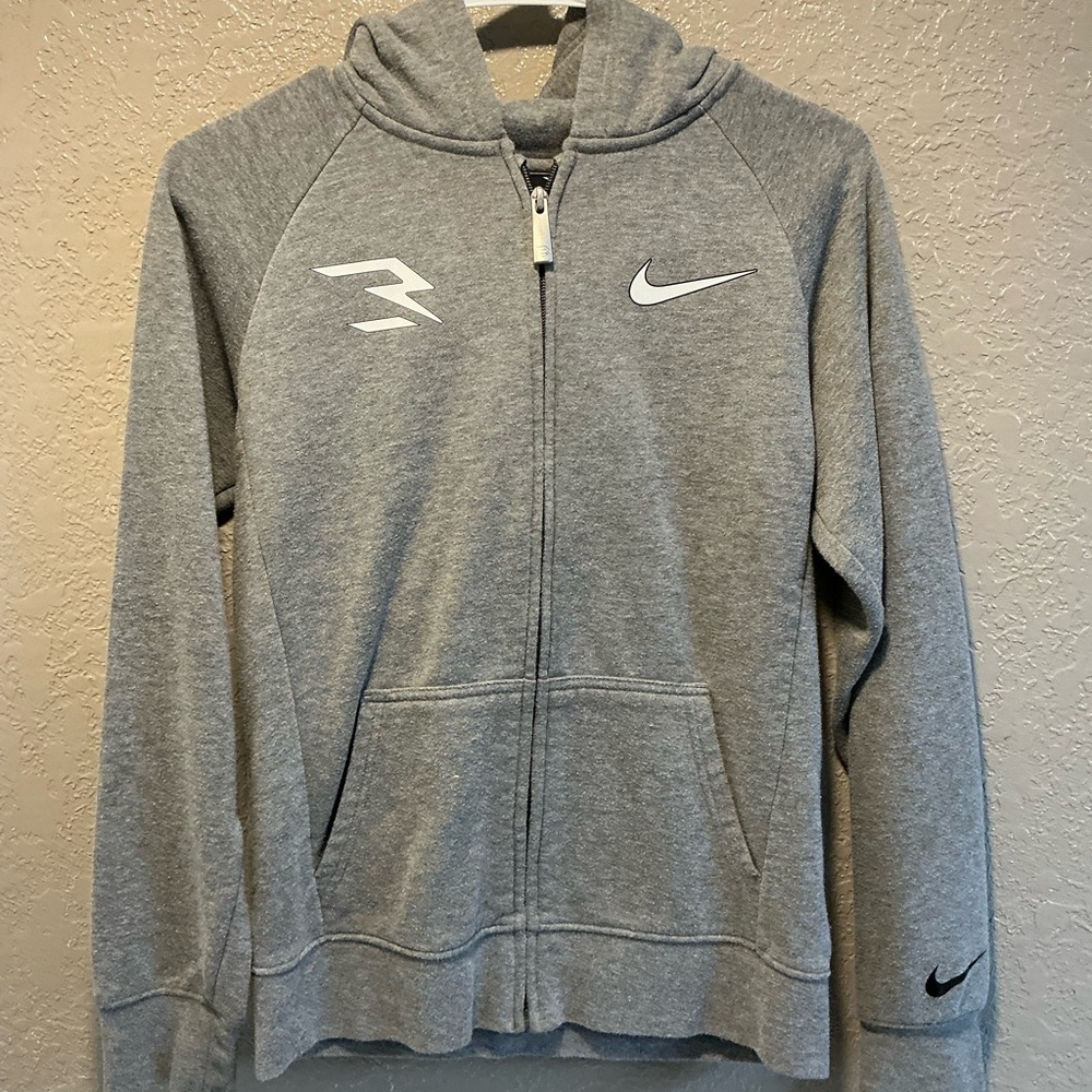 Nike Heather Gray Full-Zip Hoodie